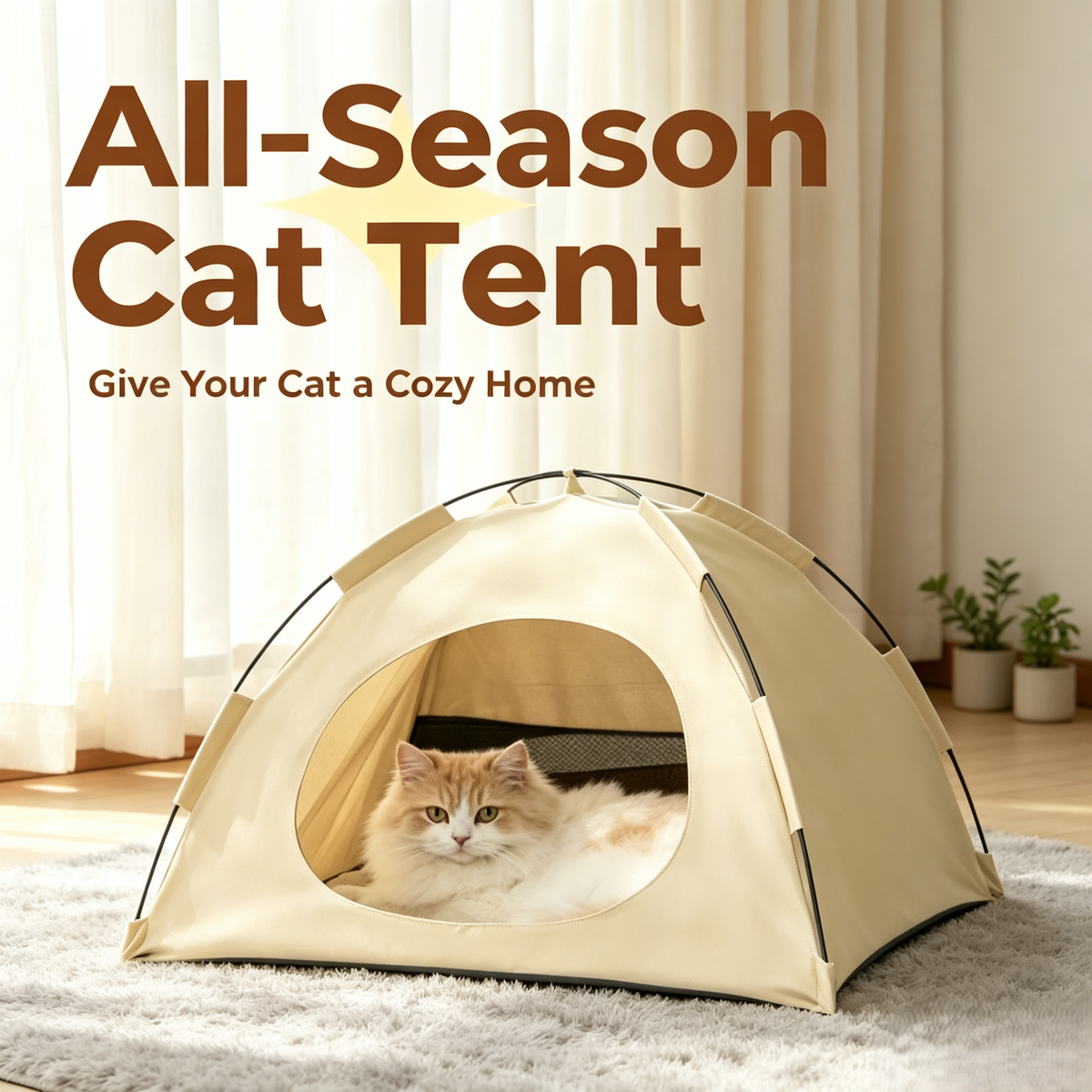 All‑Season Pyramid Cat Tent Bed