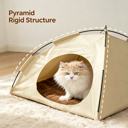 All‑Season Pyramid Cat Tent Bed