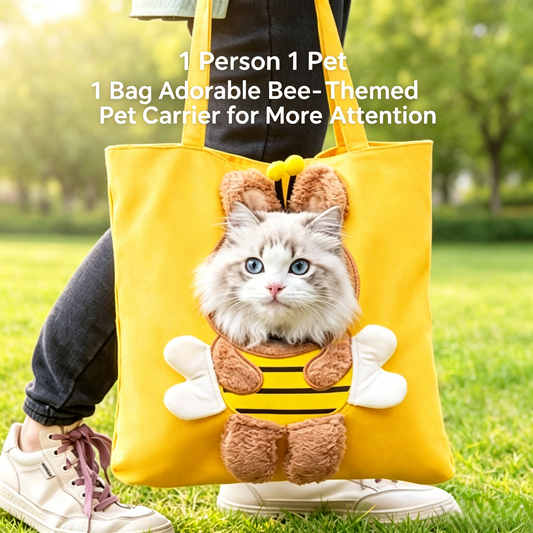 Cute Bee‑Themed Pet Carrier Tote Bag