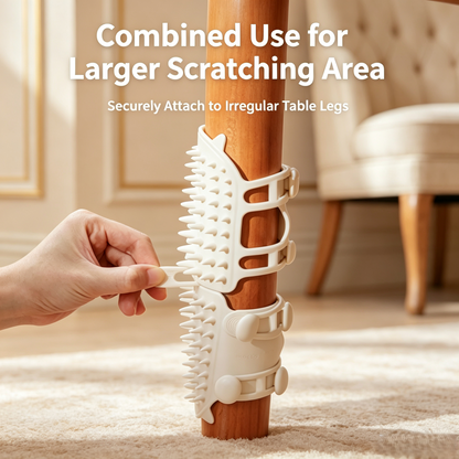 Adjustable Table‑Leg Pet Scratcher &amp; Grooming Tool