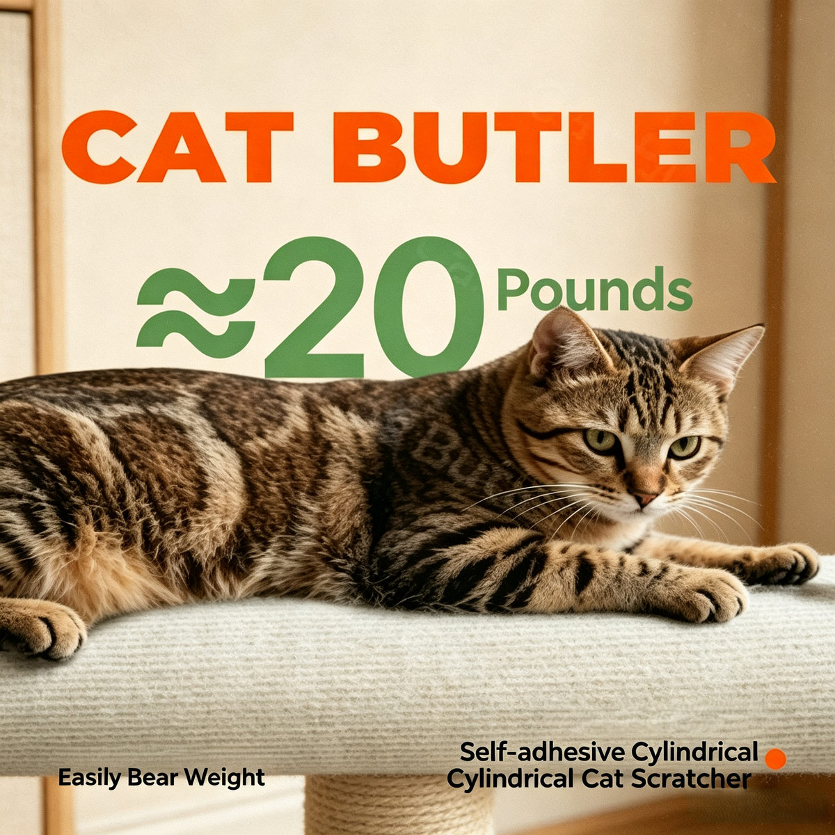 Self‑Adhesive Wall‑Mounted Cat Scratching Post