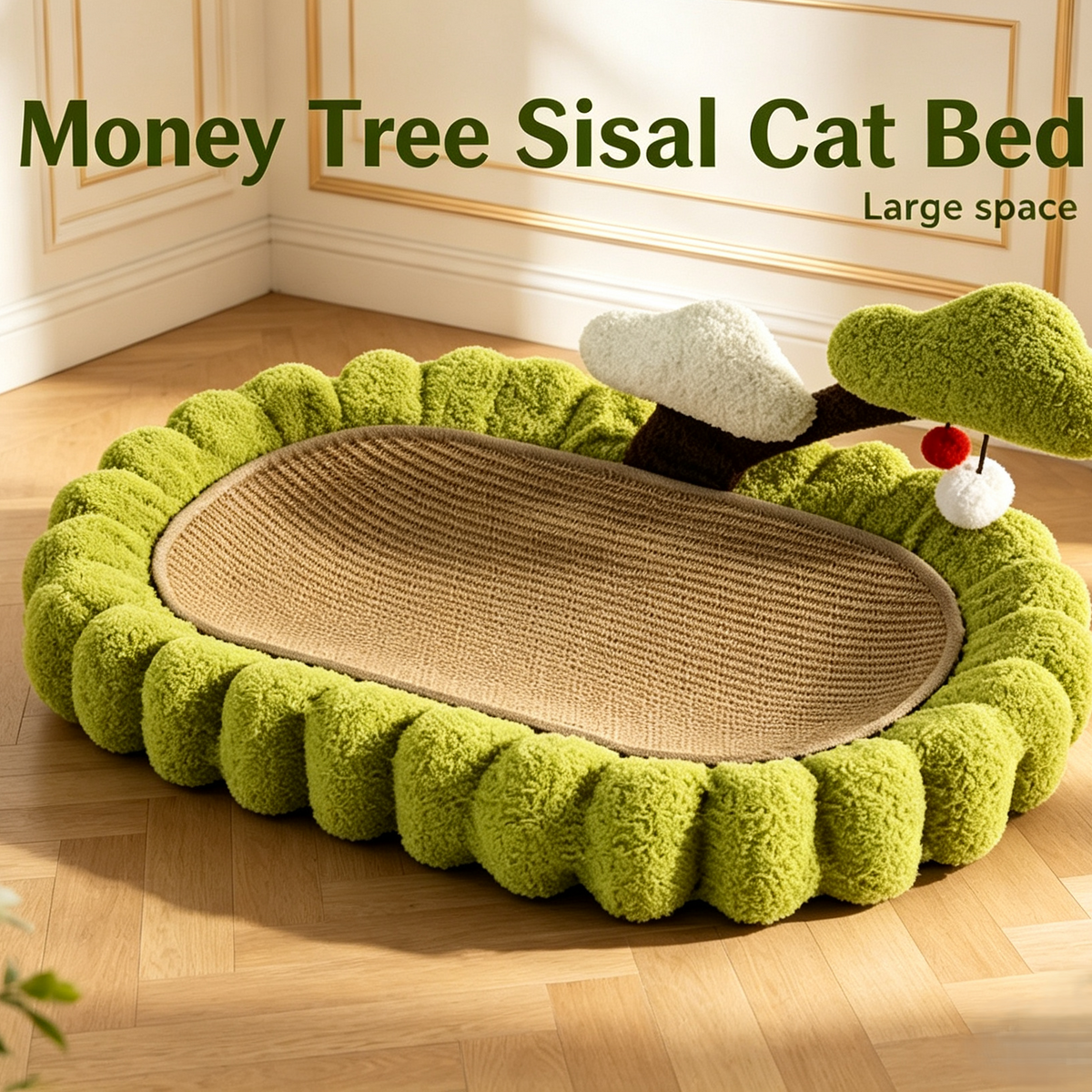 Money‑Tree Shaped Sisal Cat Bed
