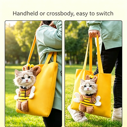 Cute Bee‑Themed Pet Carrier Tote Bag