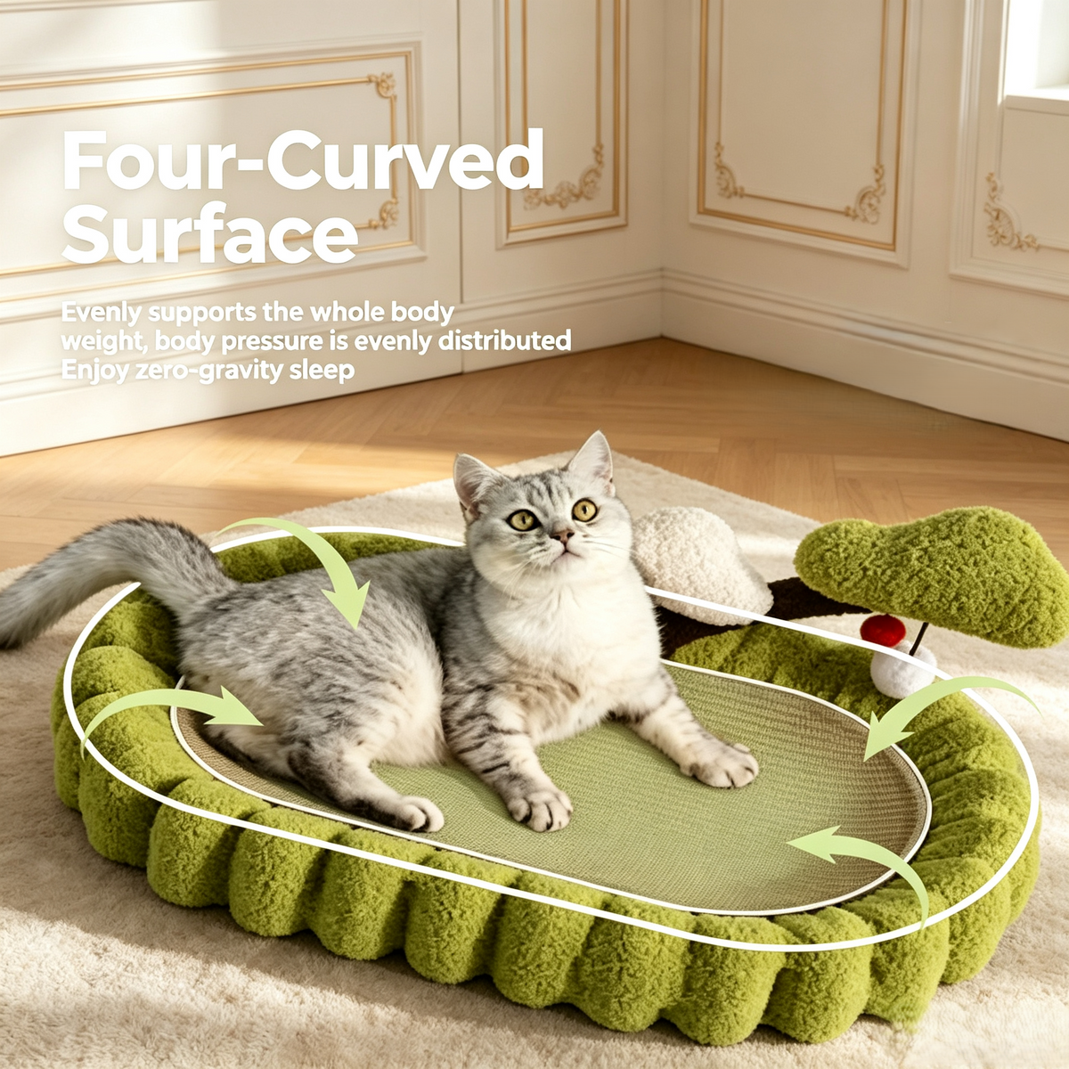 Money‑Tree Shaped Sisal Cat Bed