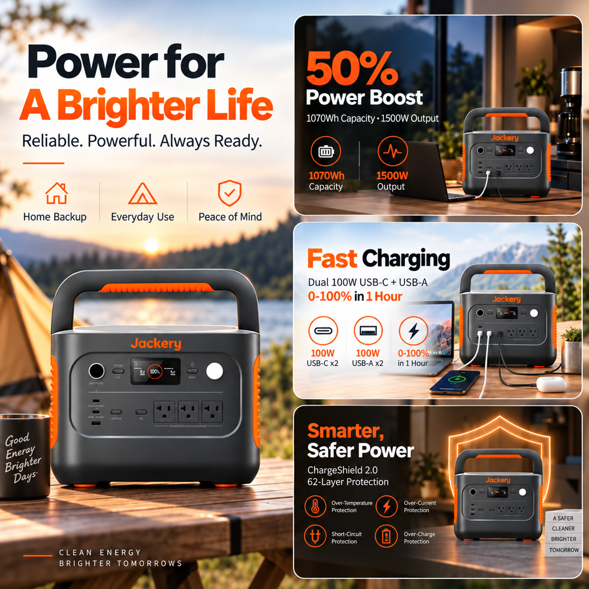 1070Wh Solar Generator Kit + FREE 200W Solar Panel (Limited BOGO)